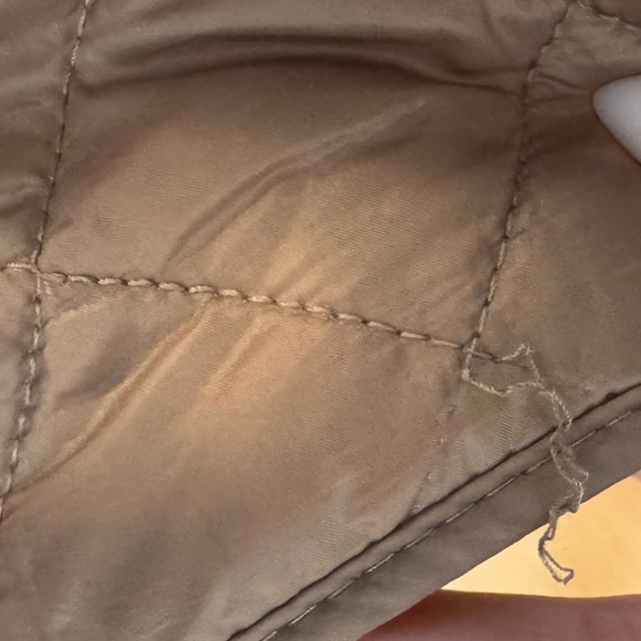 BURBERRY BRIT Diamond Quilted Olive Green Nova Check Lined Jacket Small VGUC - Picture 6 of 6